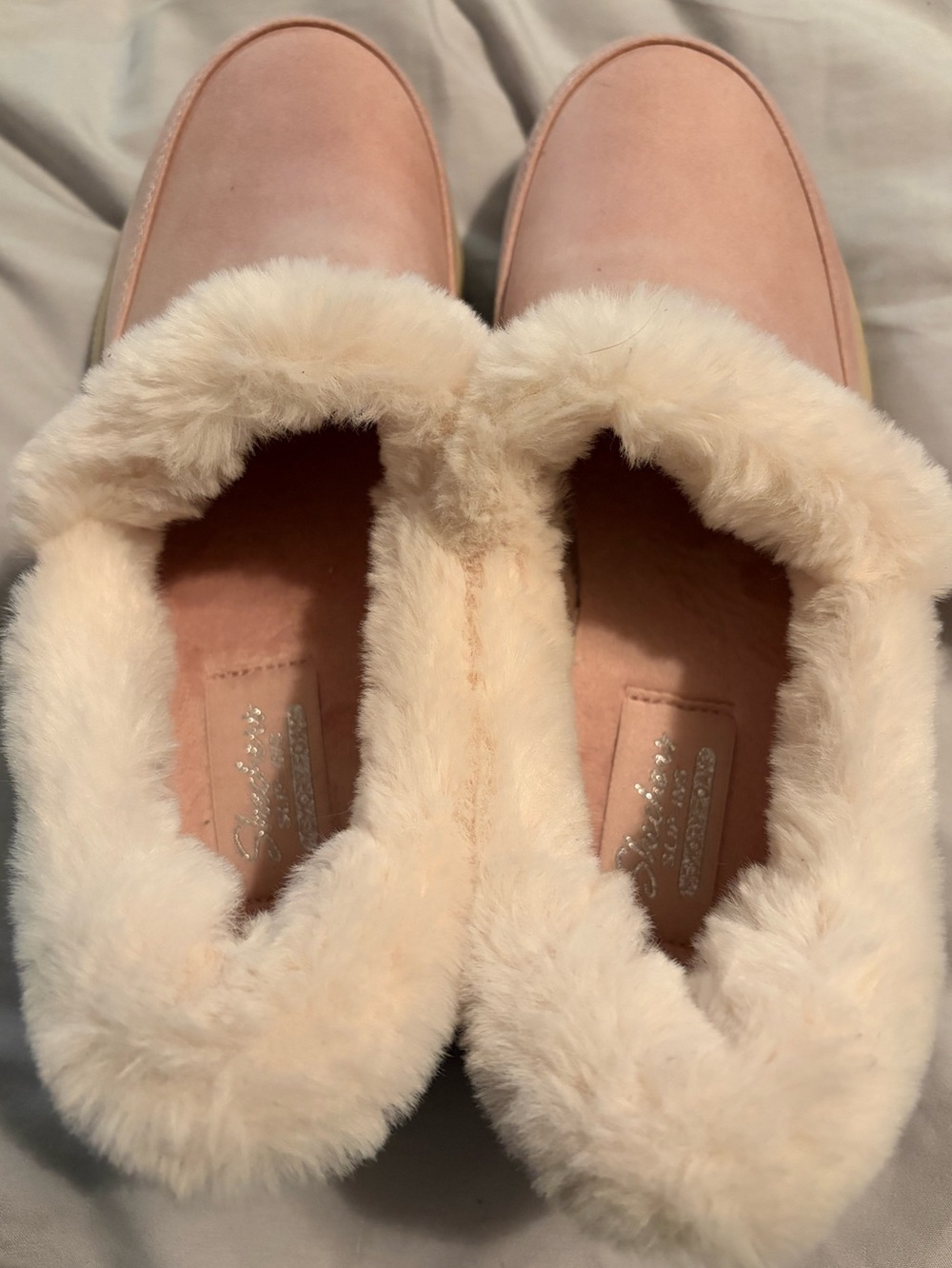 Skechers Slip-Ins Memory Foam Women's Pink Plush-Lined Loafers Slippers 7.5 - Picture 2 of 5